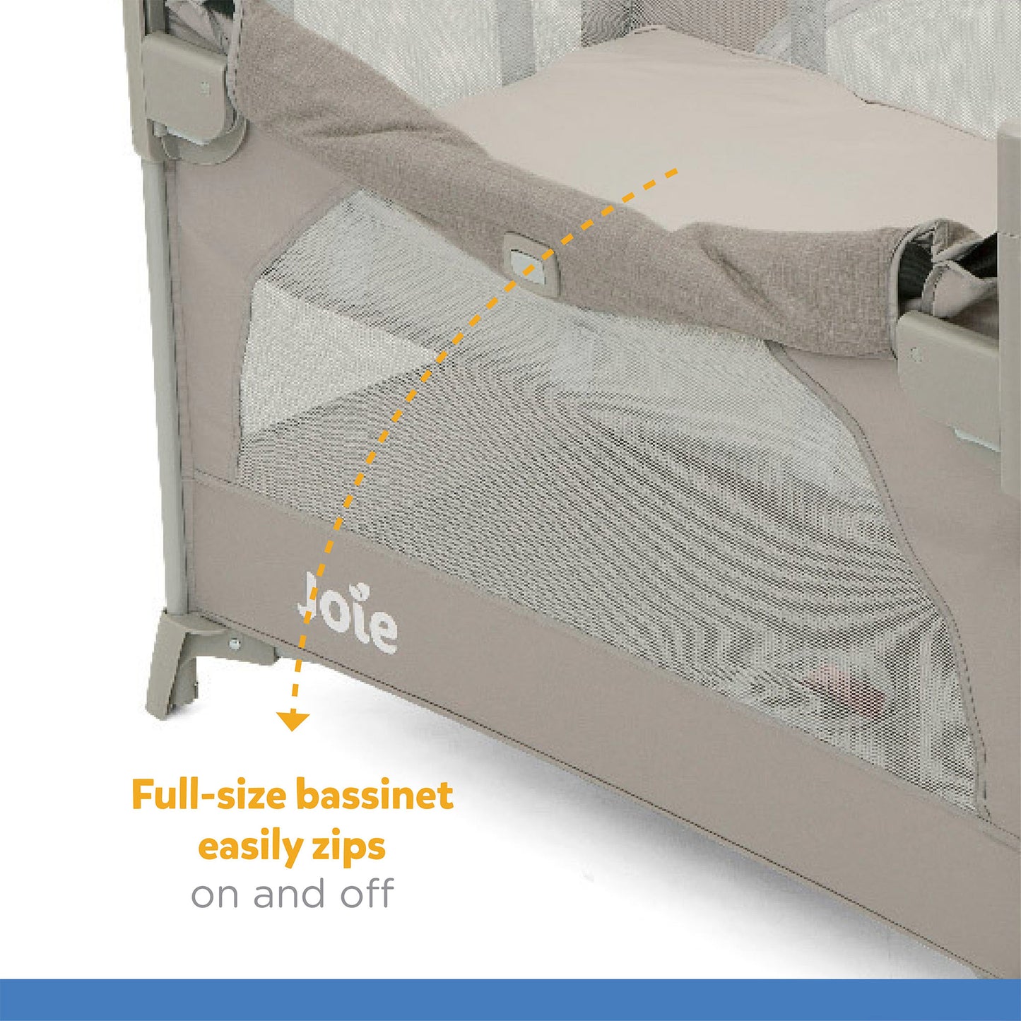 Joie Kubbie Sleep Playard || Fashion - Satellite || Birth+ to 36months - Toys4All.in