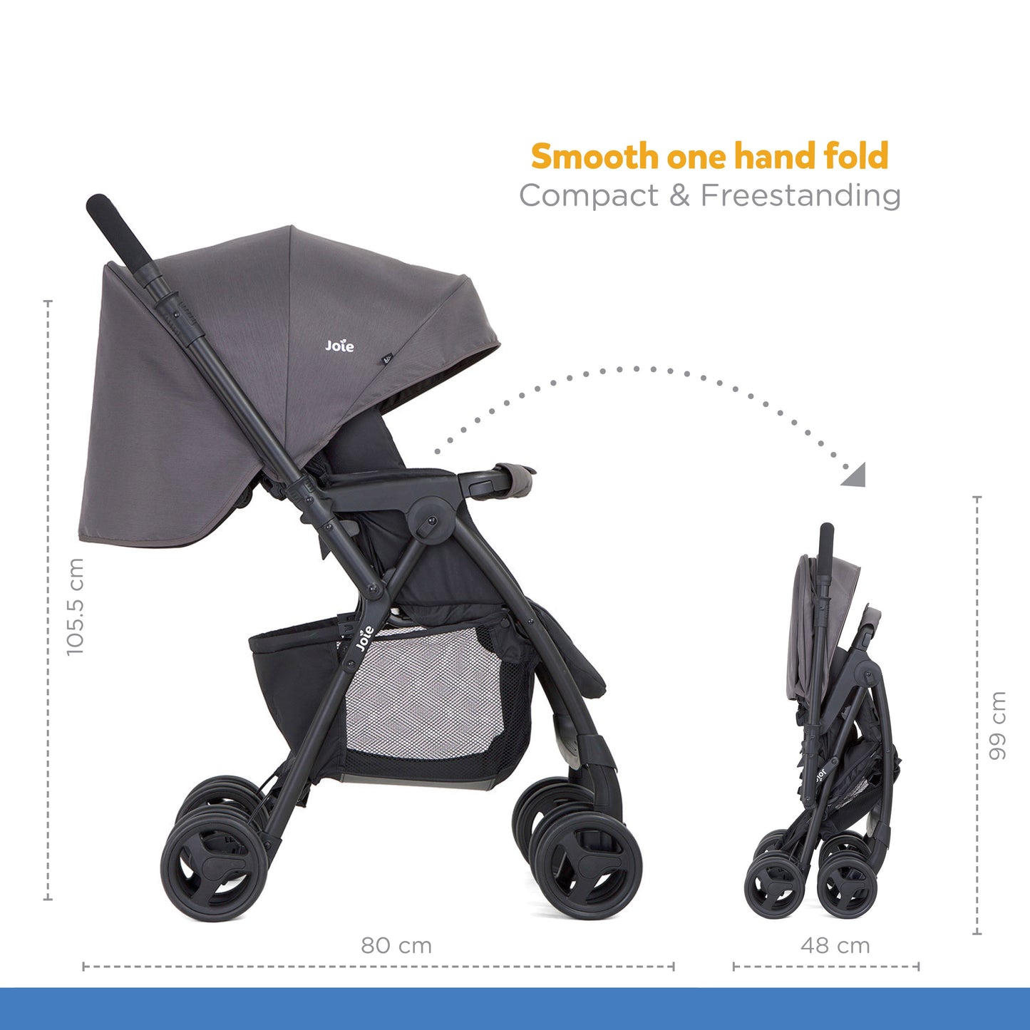 Joie Mirus Reversible Handle Stroller || Fashion-Ember || Birth+ to 36months - Toys4All.in