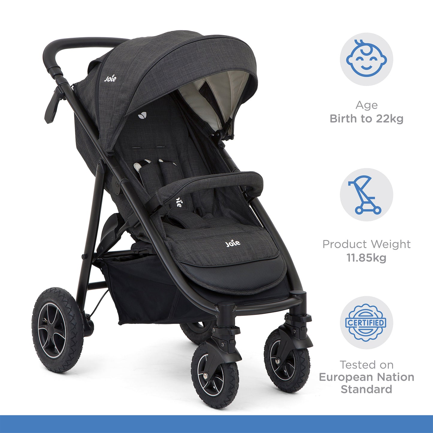 Joie Mytrax Flex Stroller || Fashion-Pavement || Birth+ to 48months