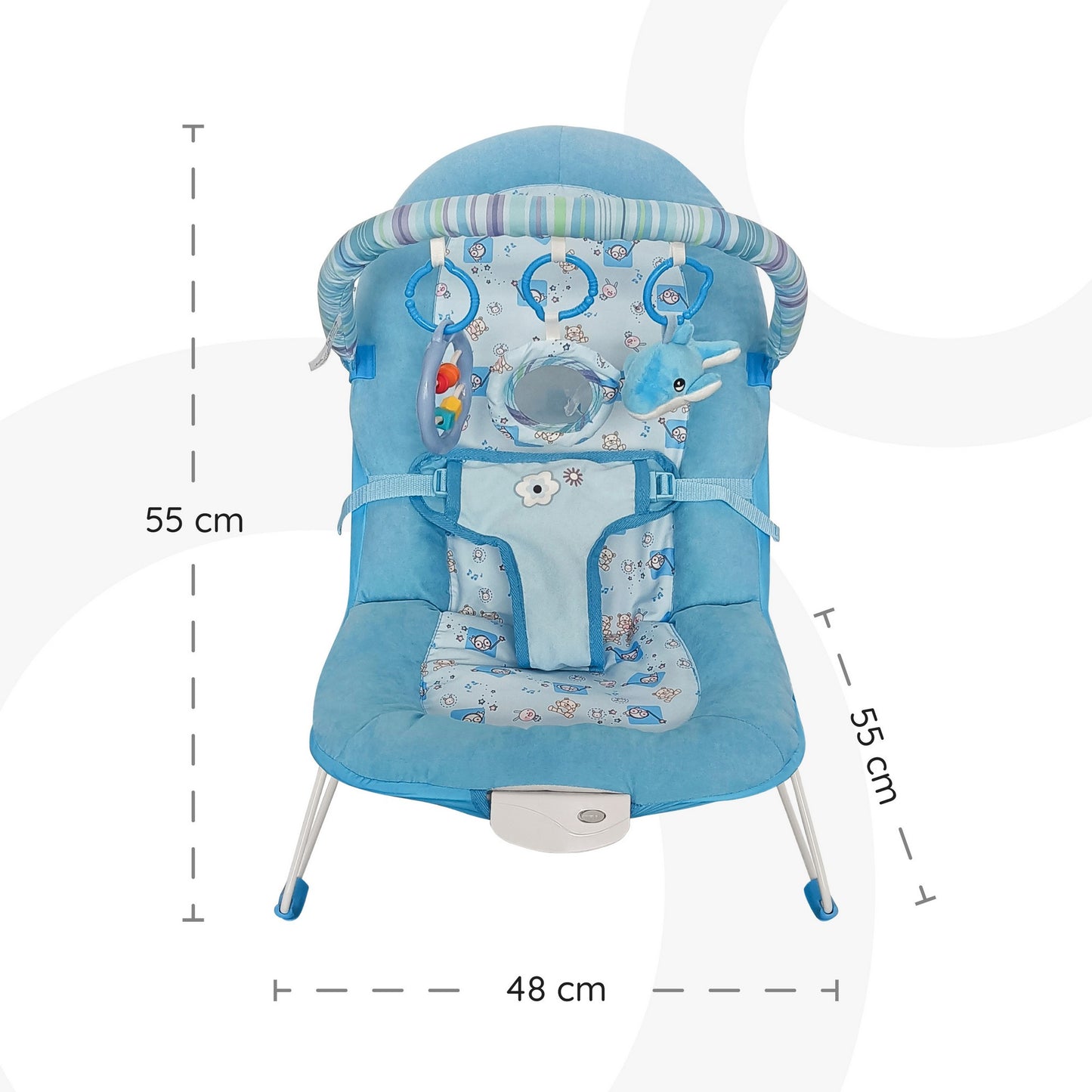Moon Hip Hop Bouncer Blue Birth to 9 kg