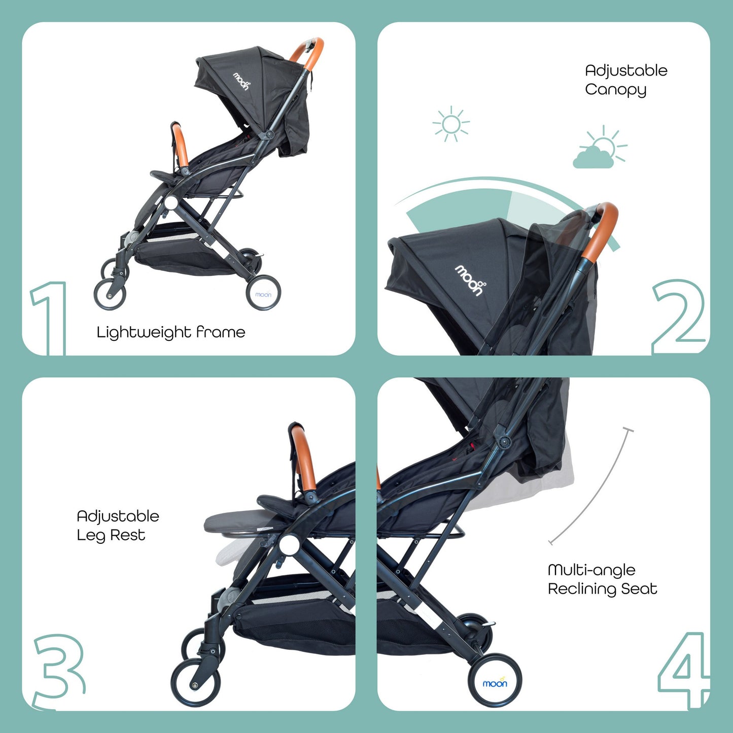 Moon Ritzi Stroller Birth to 18 kg - Open Box