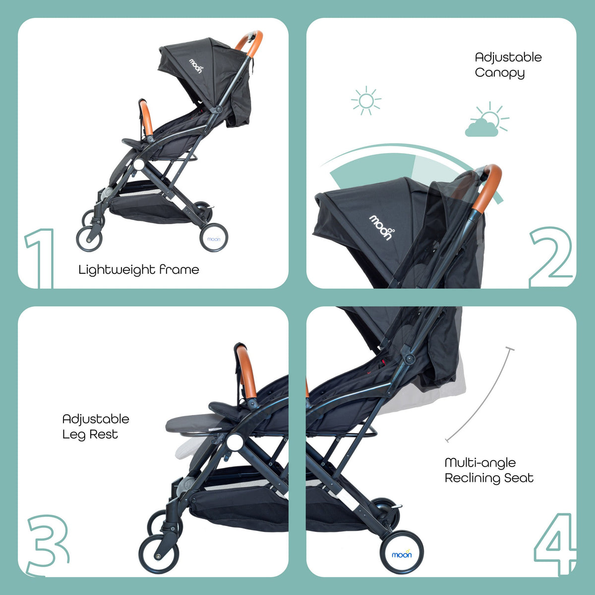Moon Ritzi Stroller Birth to 18 kg - Open Box