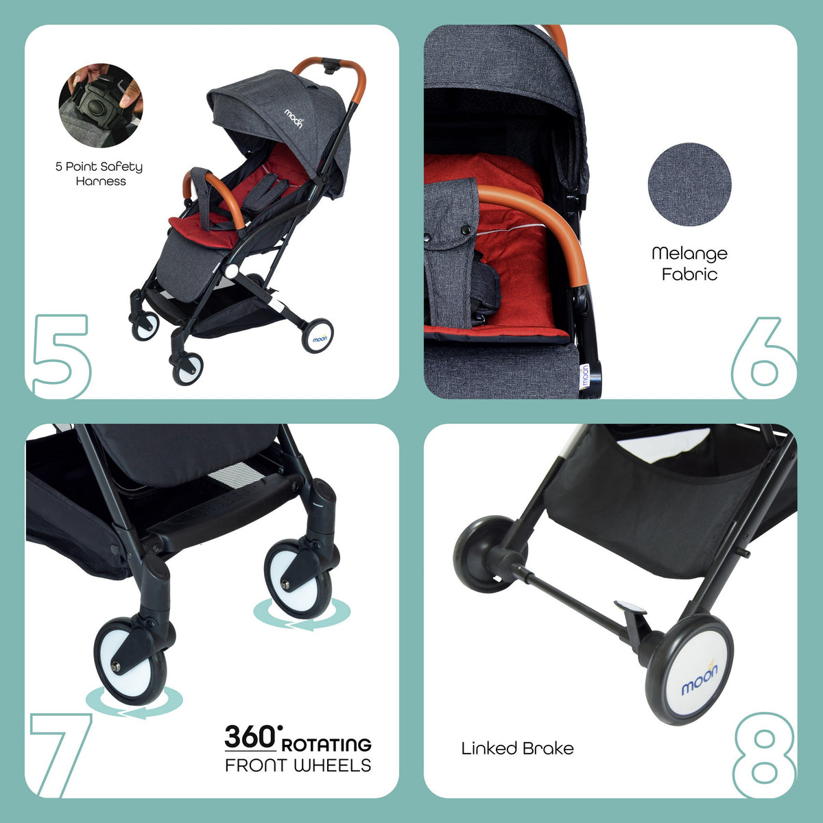 Moon Ritzi Stroller Birth to 18 kg - Open Box