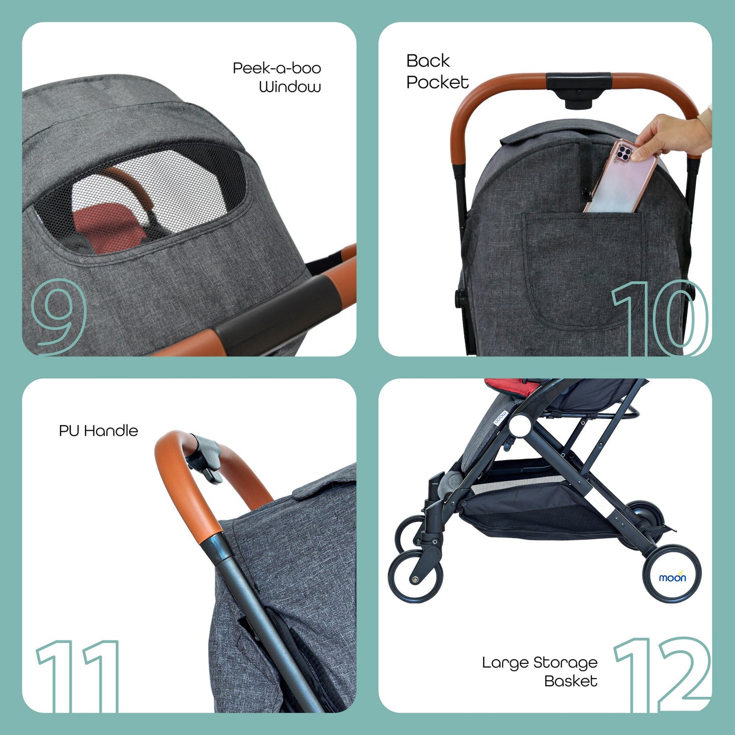 Moon Ritzi Stroller Birth to 18 kg - Open Box