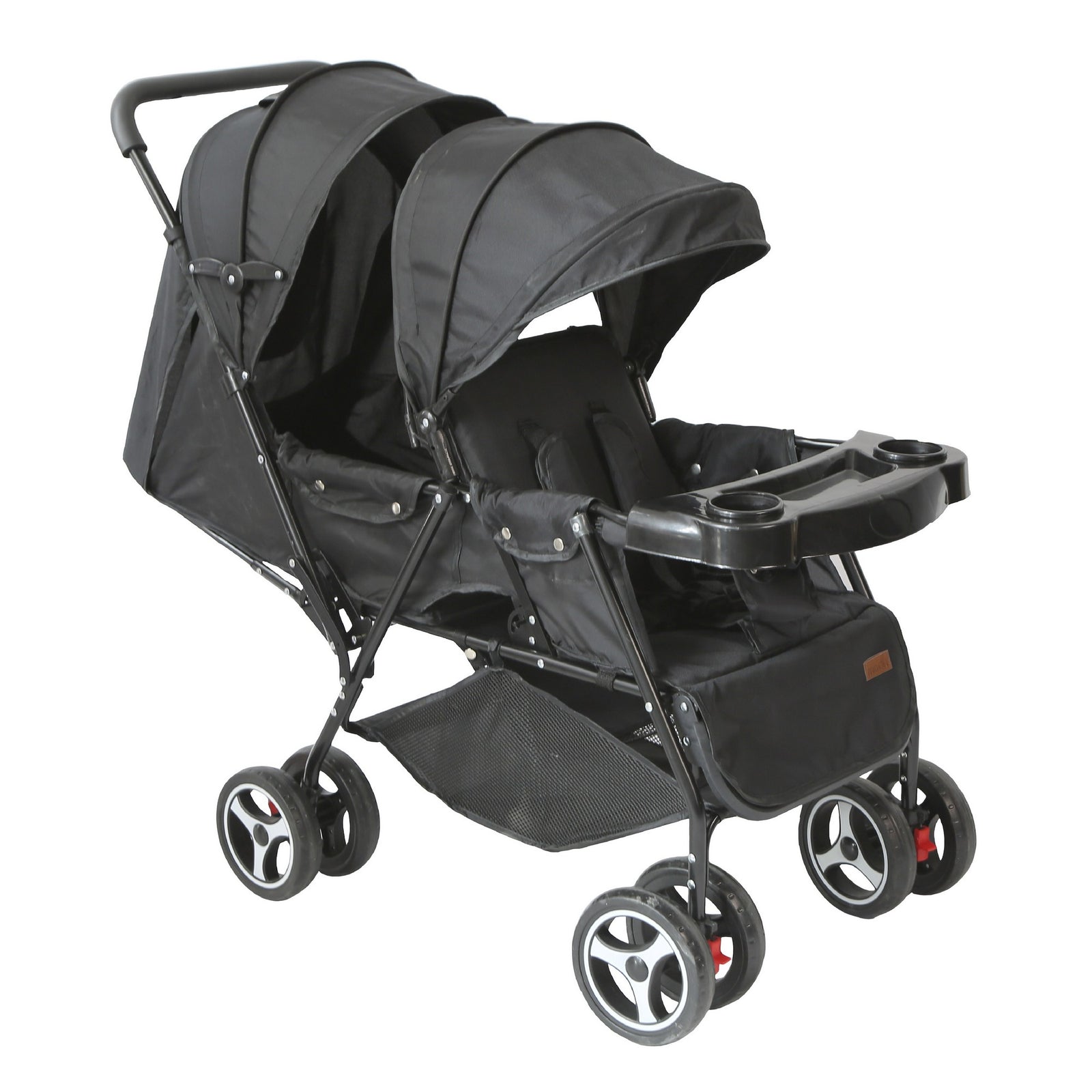 Moon Magnum Twin Stroller Black Birth to 15 kg - Open Box