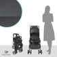 Moon Magnum Twin Stroller Black Birth to 15 kg - Open Box