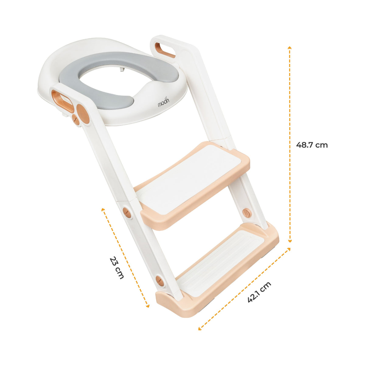 Moon Step Stool Potty Trainer Seat Potty Training White and gold 18 to 36 Months