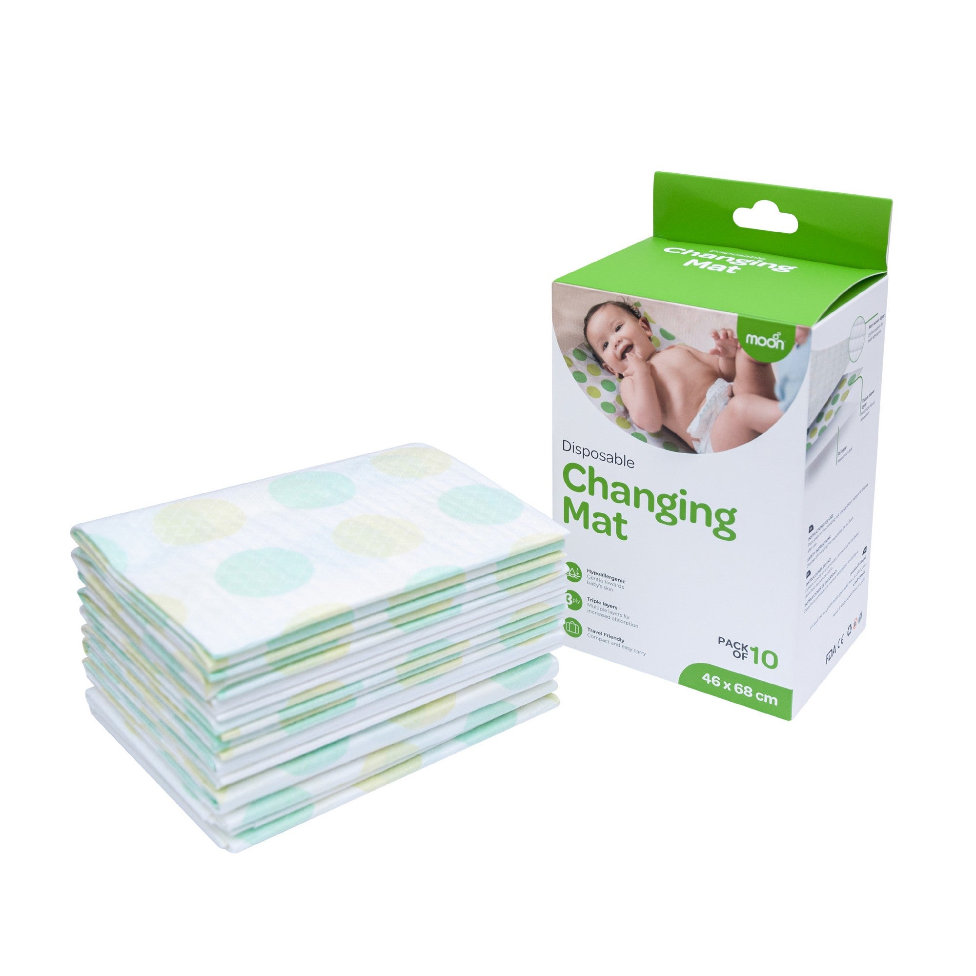 Moon Disposable change mat Diaper Changing Kits Multicolor Birth to 12 Months