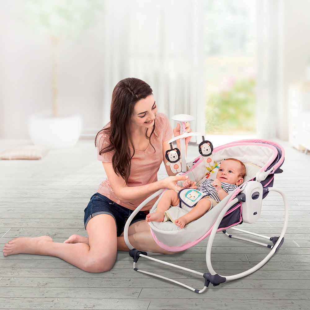 Mastela 5in1 Rocker & Bassinet || Fashion-Pink || Birth+ to 48months