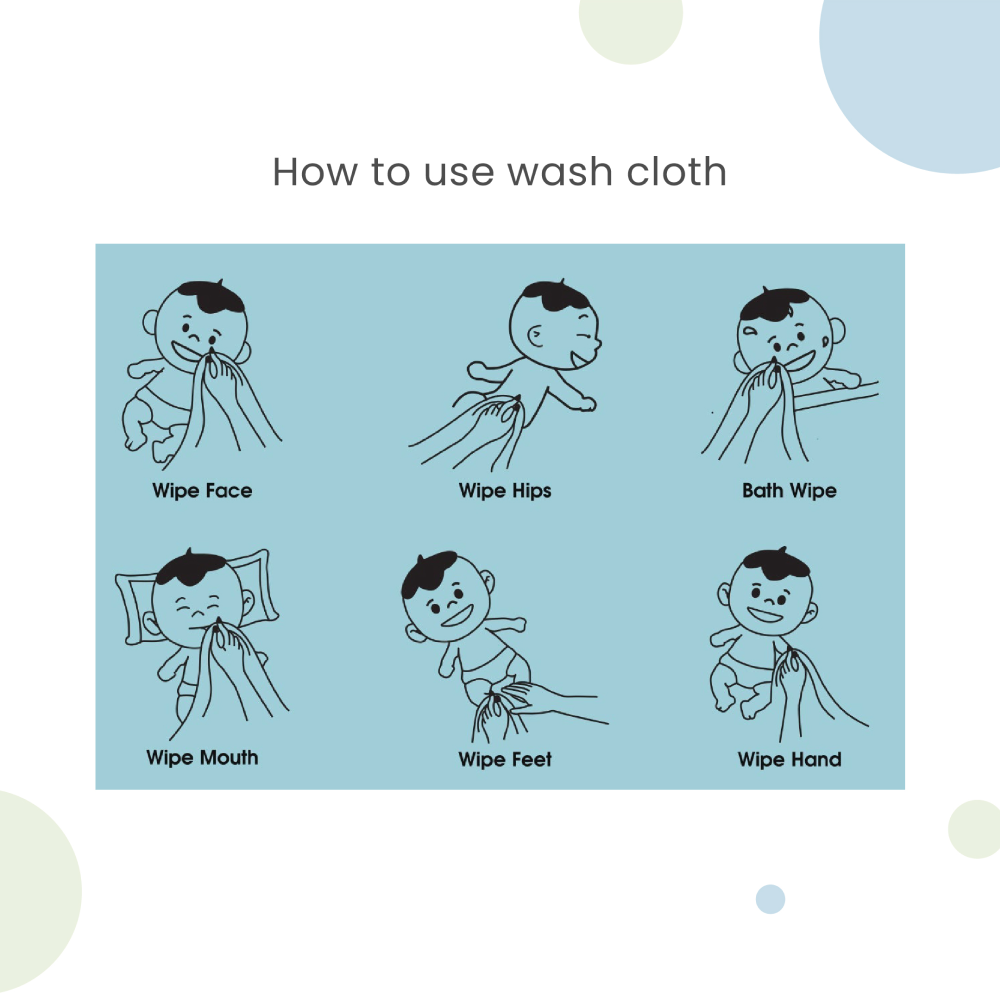 Nuluv Yellow Pineapple Baby Wash Cloth (White) - Pack of 6