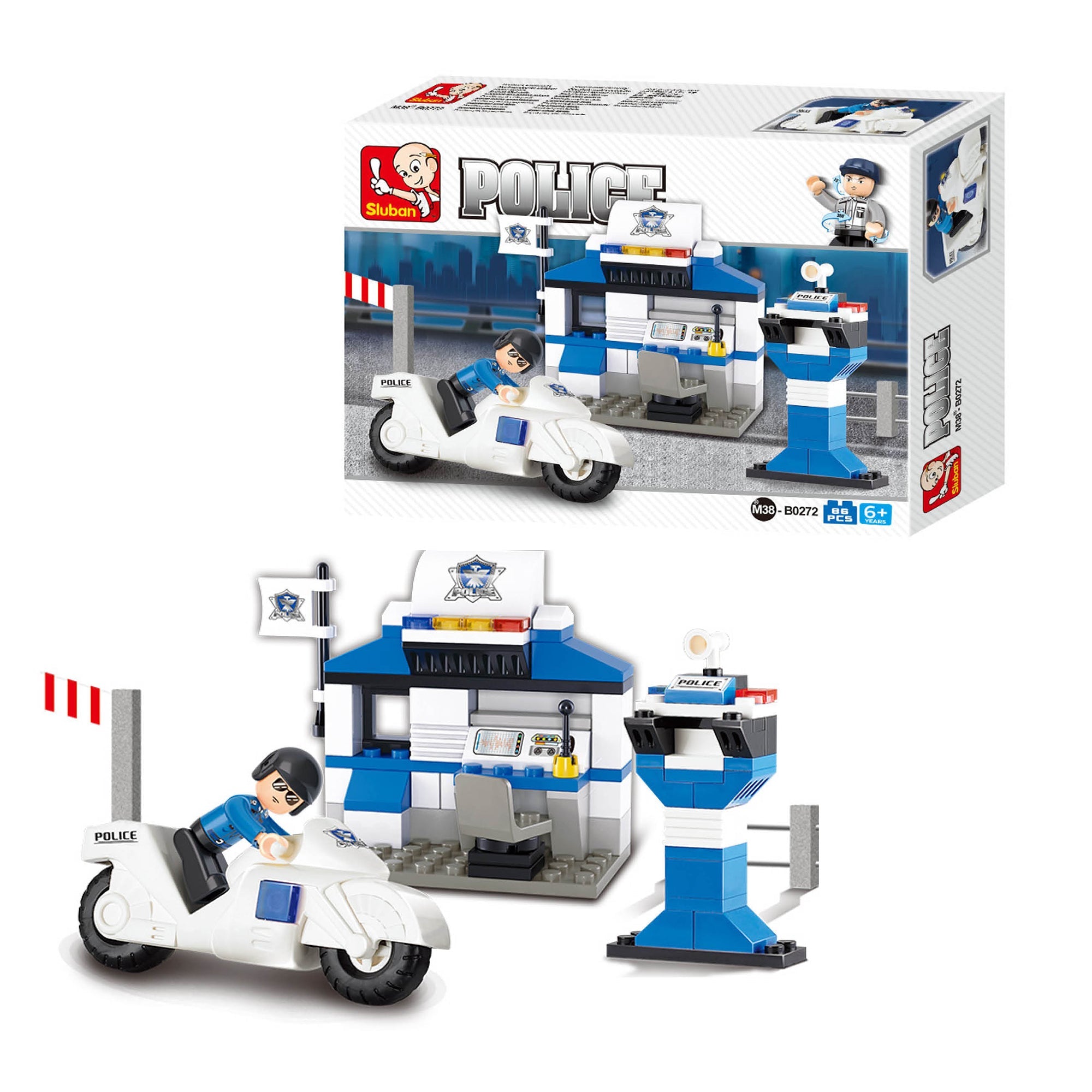 Playzu By Sluban City Police Station Building Blocks Toys || 6years to 14years - Toys4All.in