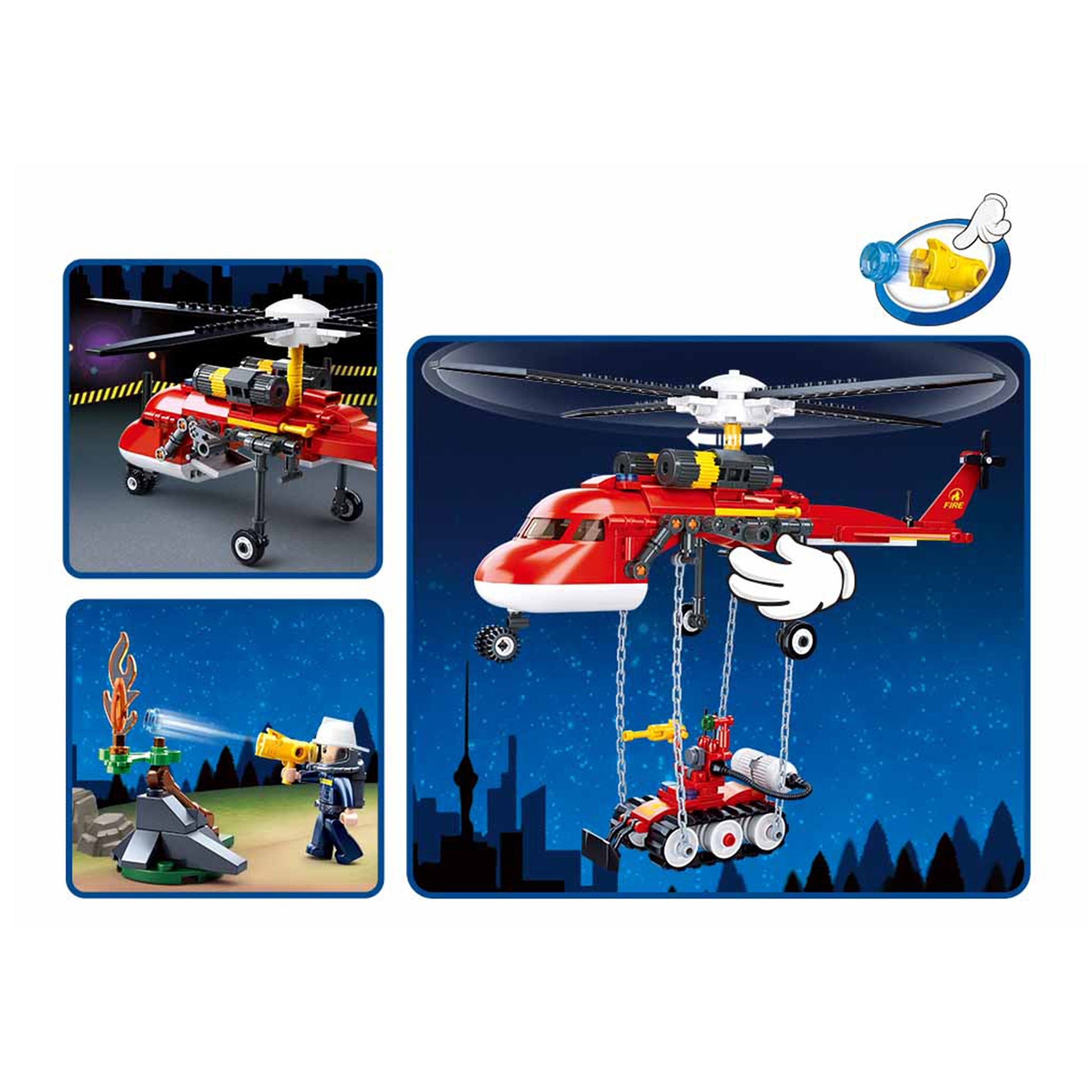 Playzu By Sluban Fire Helicopter Building Blocks Toys || 8years to 12years