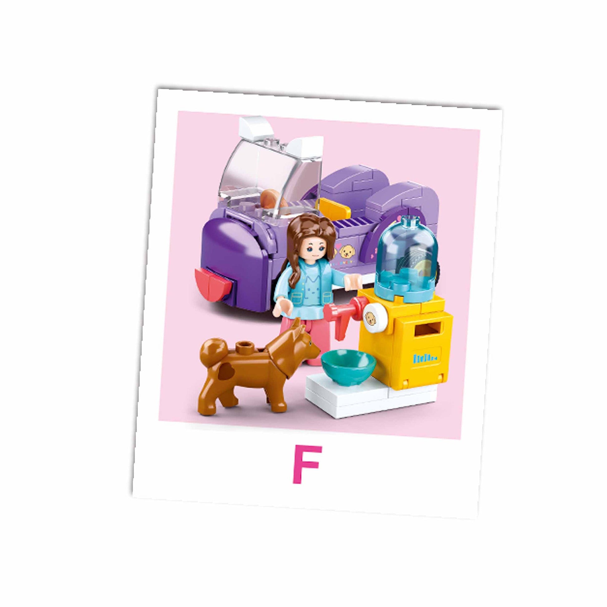 Playzu By Sluban Girls Dream Dog Feeding Area Building Blocks Toys || 6years++