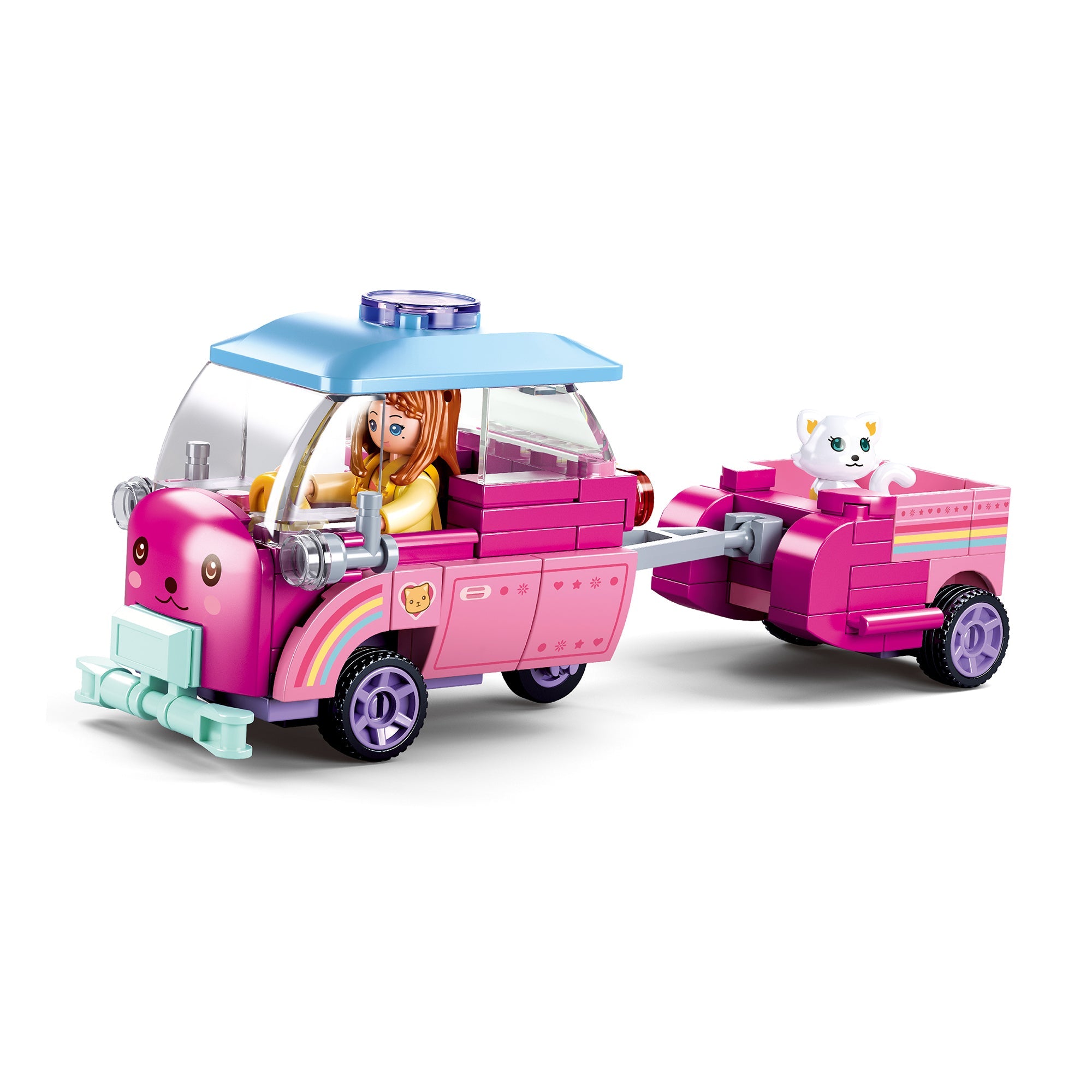 Playzu By Sluban Girls Dream Pet Car Building Blocks Toys || 6years++ - Toys4All.in