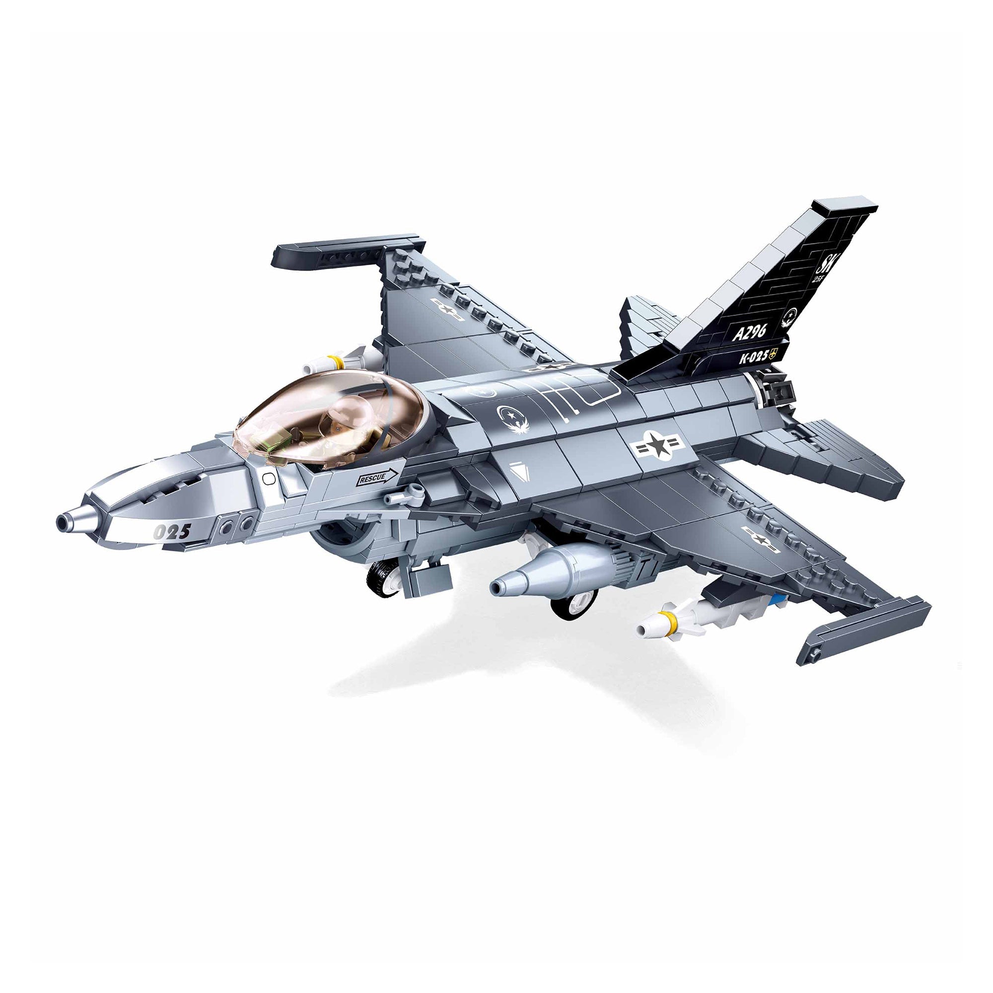 Playzu By Sluban ModelBricks-F-16C Falcon Fighter || 10years++ - Toys4All.in