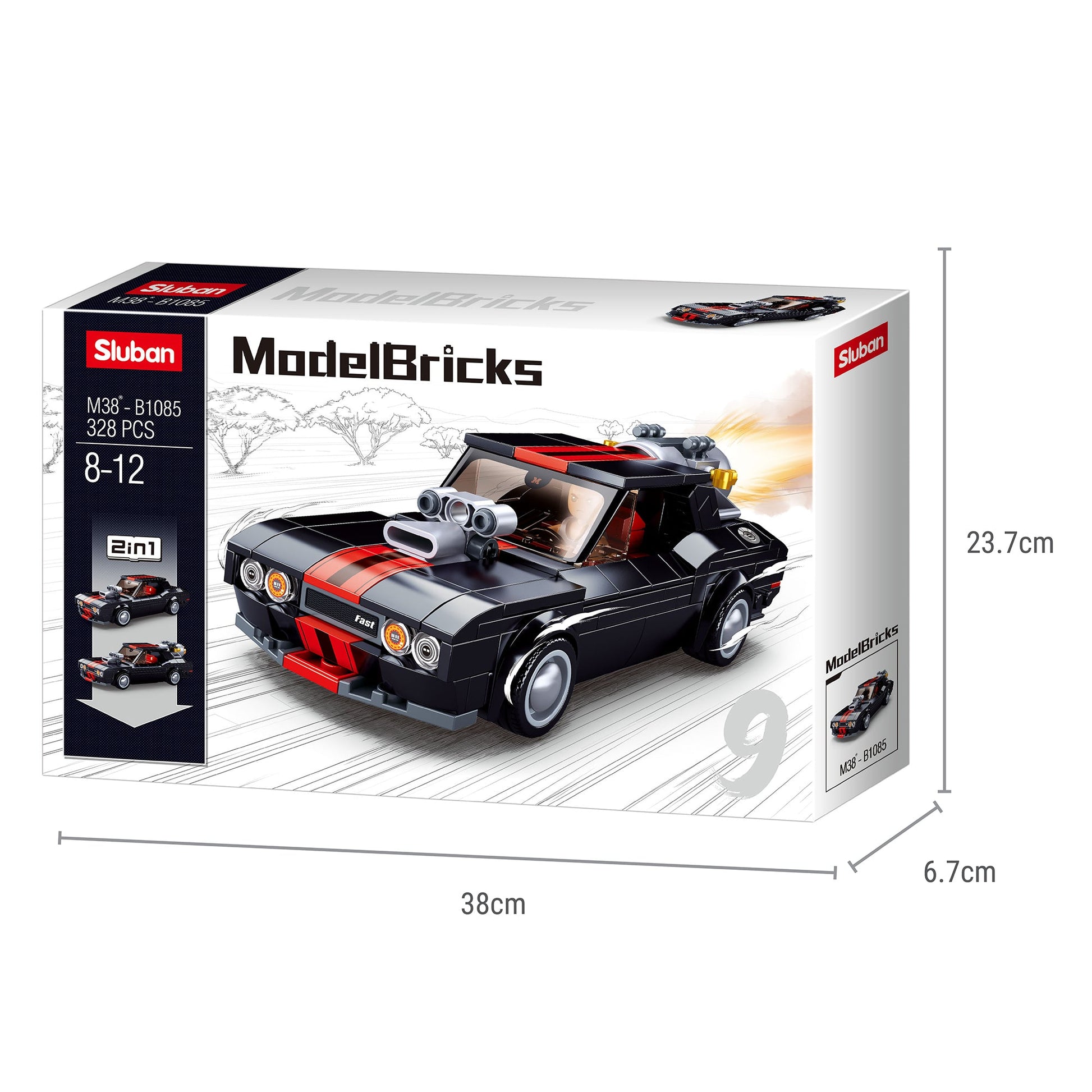 Playzu By Sluban Modified Car 2IN1 || 8years++ - Toys4All.in