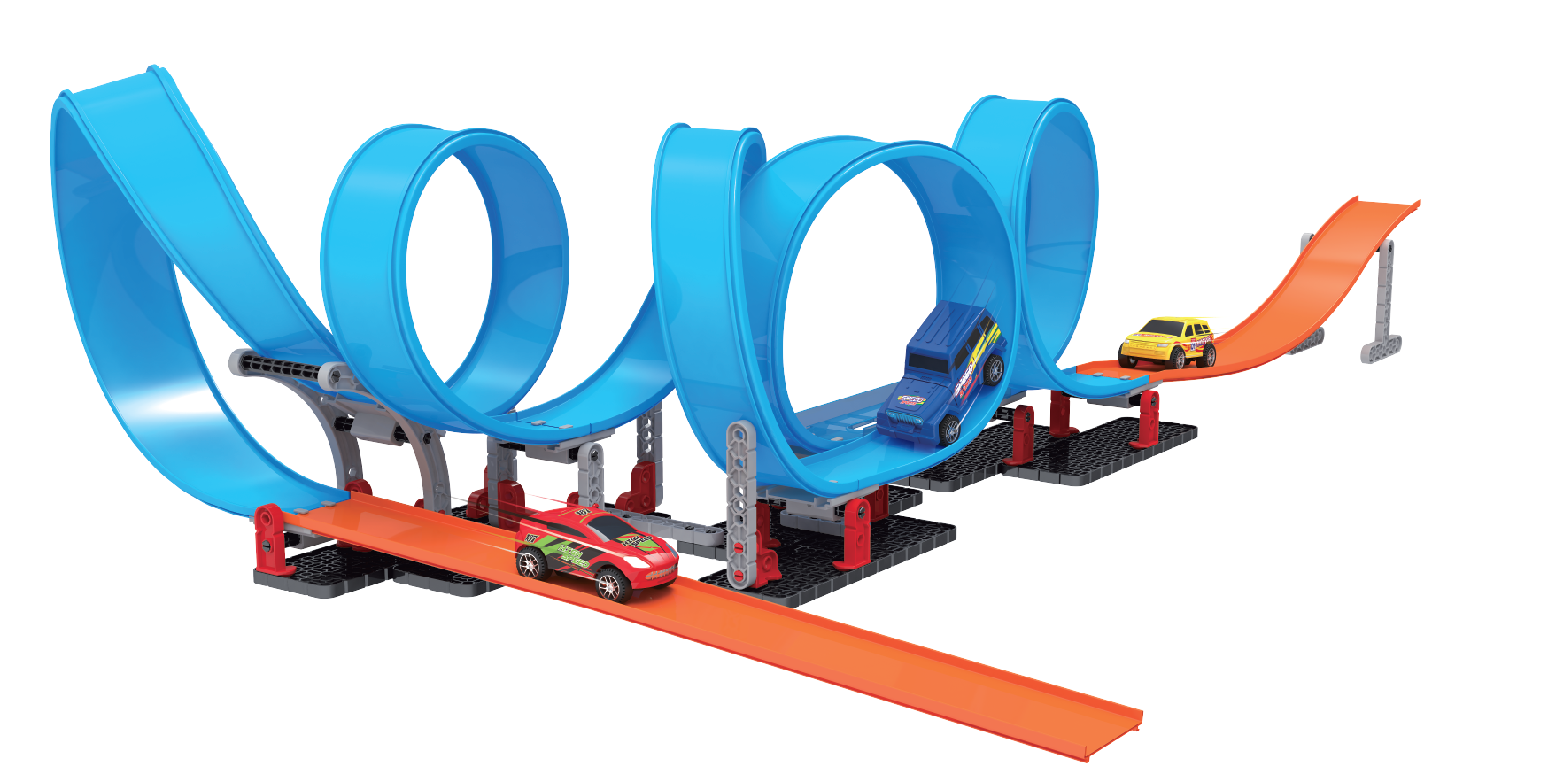 Playzu By Sluban Pull Back 5 Loop Track Set || 6years to 14 Years - Toys4All.in