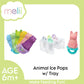 Melii 6 Piece Animal Ice Pops with Tray Multicolor - 3 to 6 Years