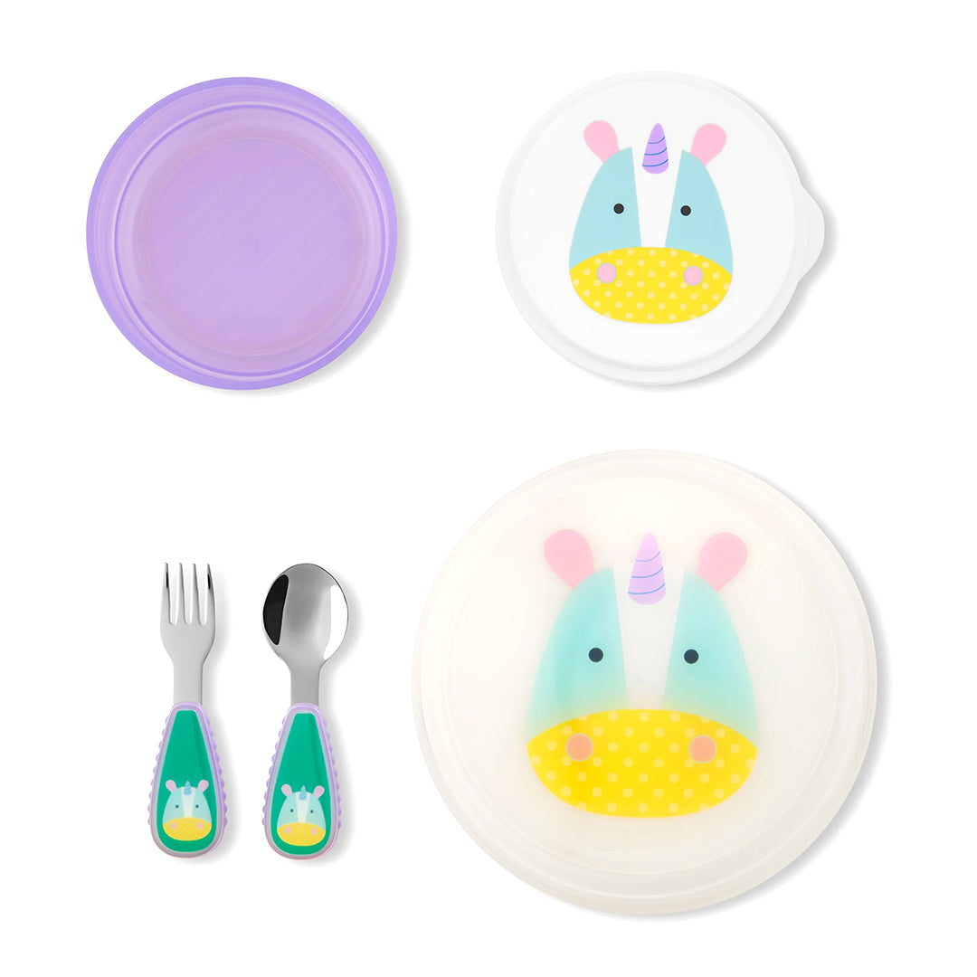 Skip Hop Zoo Table Ready Mealtime Set Unicorn(6Months to 36Months) - Toys4All.in