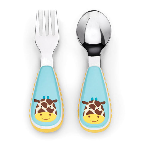 Skip Hop Zoo Utensils Fork & Spoon Giraffe (3Months to 36Months)