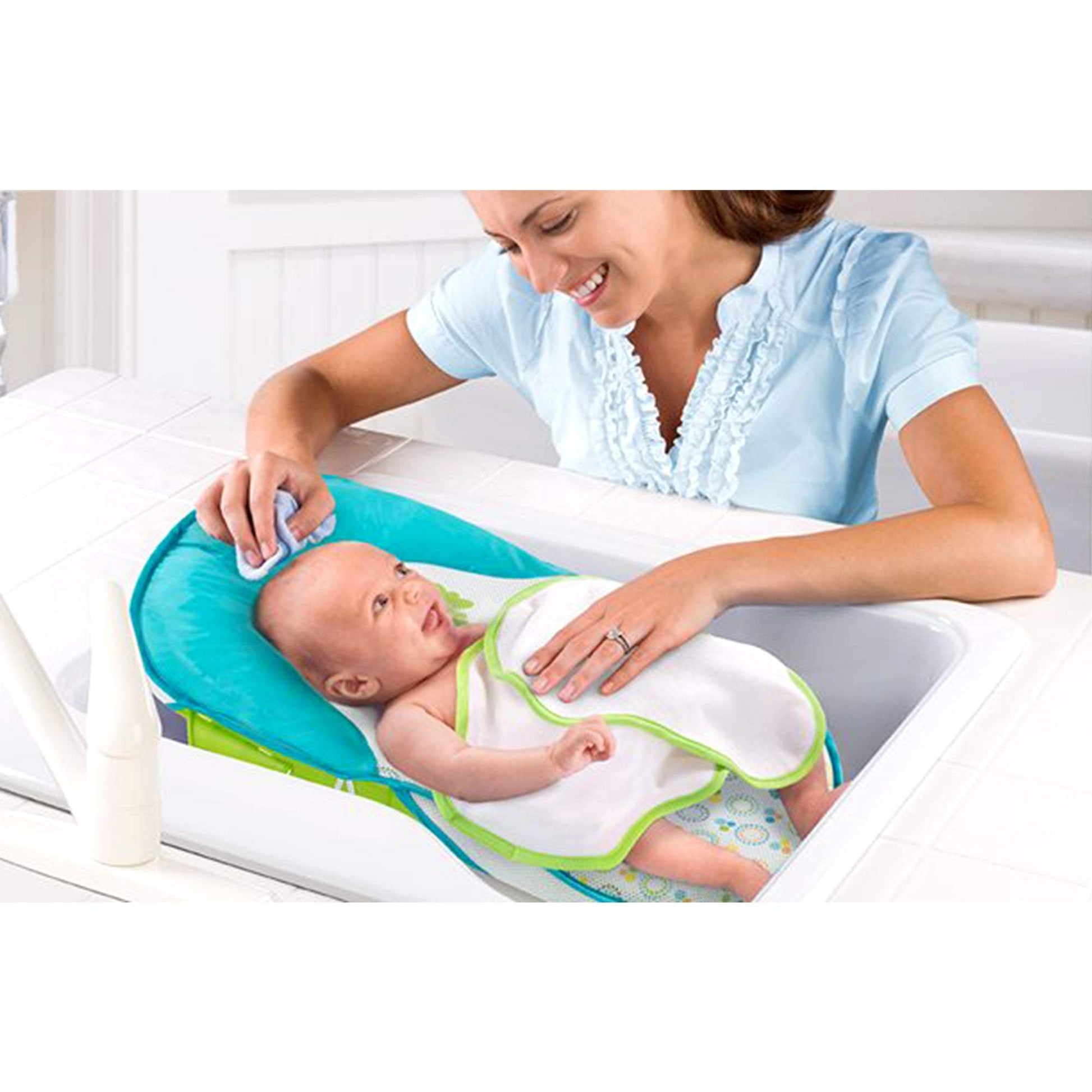 Summer Infant Folding Bath Sling With Warming Wings Green || Birth+ to 9months || Distress Box - Toys4All.in