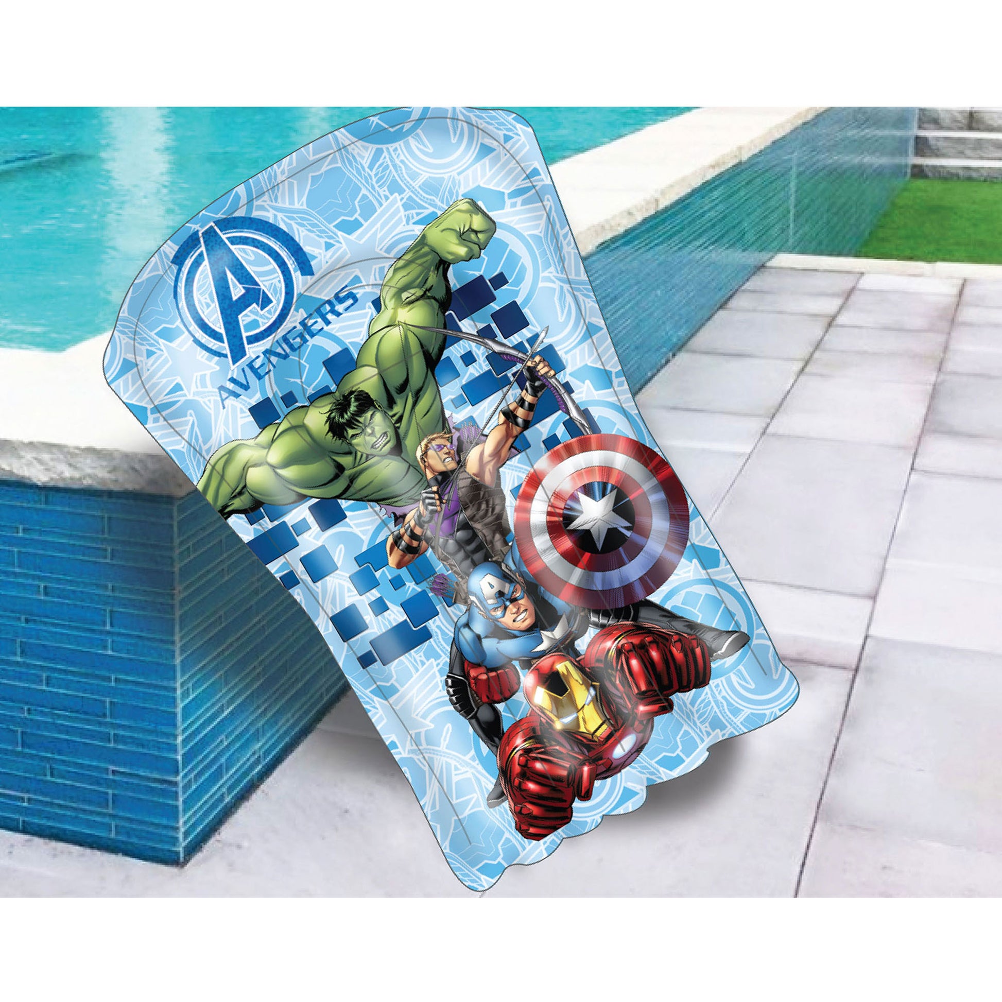 Marvel Avengers Inflatable Surf Board, Lightweight Portable Boogie Boards with Handles Soft Surfboards for Learning to Swim, Pool Floating, Swimming Floats || 3-8 Years - Toys4All.in