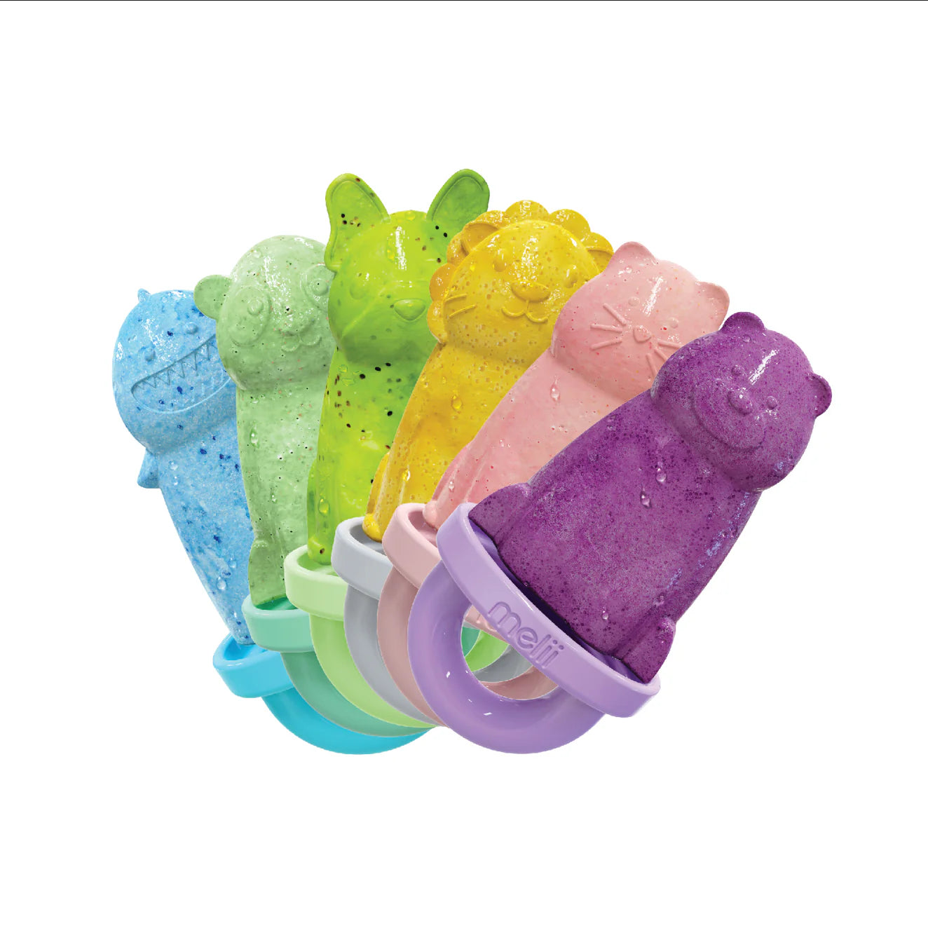 Melii 6 Piece Animal Ice Pops with Tray Multicolor - 3 to 6 Years
