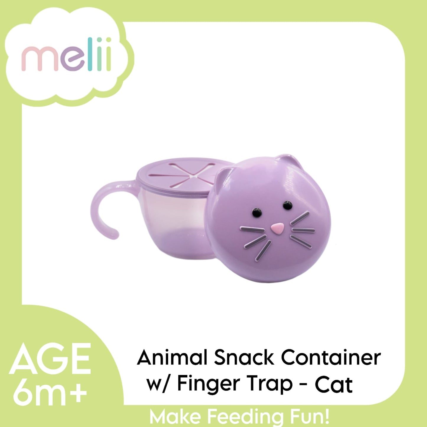 Melii Snack Container with Finger Trap 3 to 24 Months