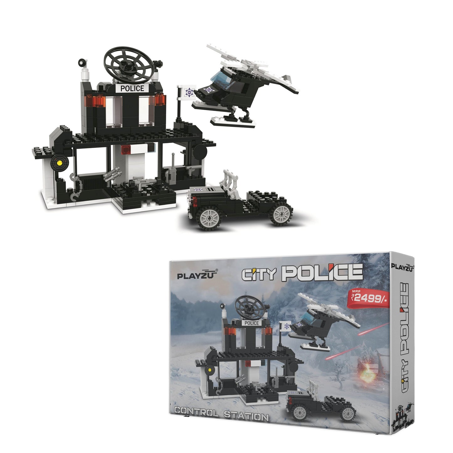 Playzu City Police Control Station Black 6 Years +