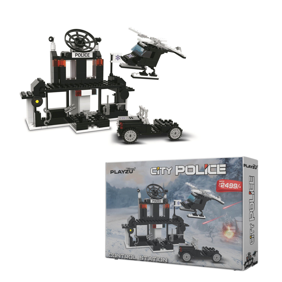 Playzu City Police Control Station Black 6 Years +