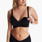 Momcozy Maternity Accessory Seamless Support Floral Nursing Bra-Black