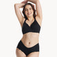 Momcozy Maternity Accessory Seamless Support Floral Nursing Bra-Black