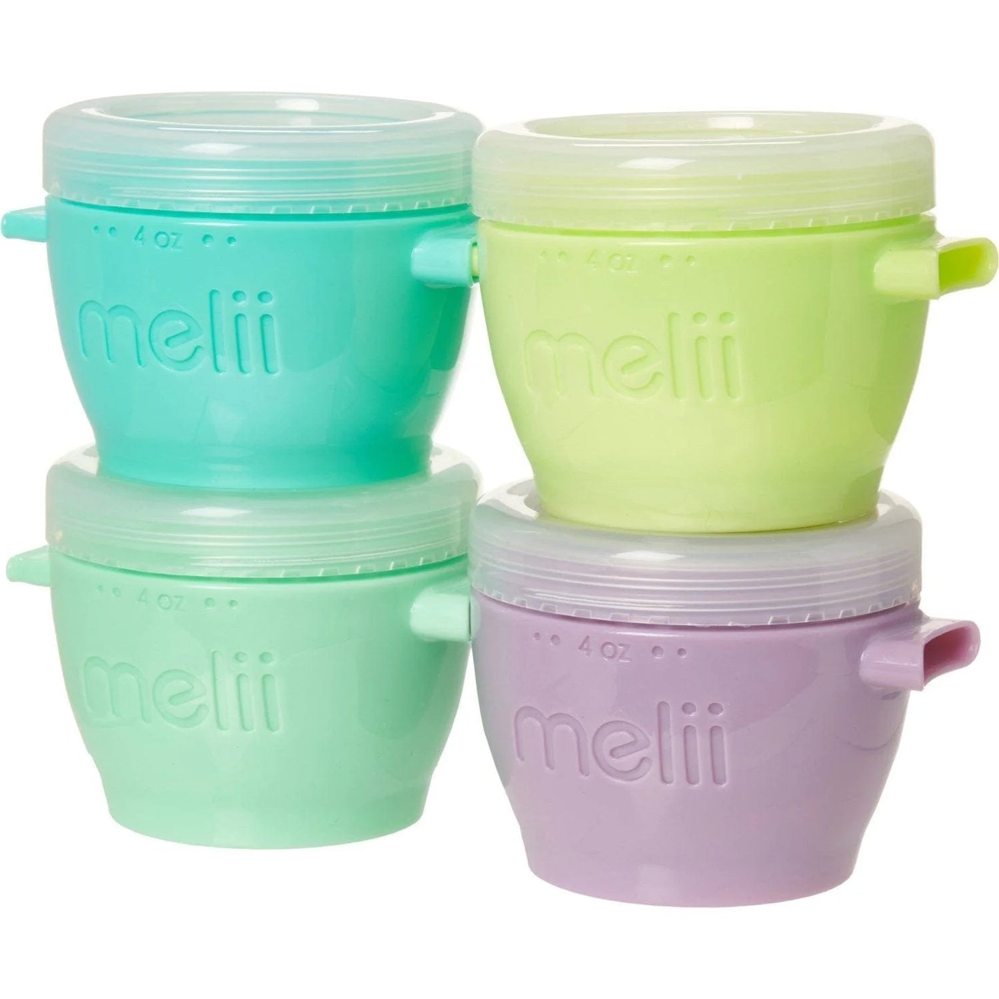 Melii Snap & Go Pods (6oz) - 4 piece set Multicolor ~ 3 to 24 Months