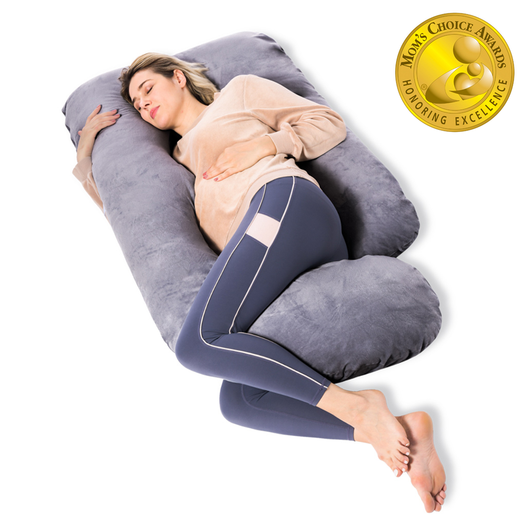 Momcozy Maternity Accessory G Shaped Pregnancy Pillow Grey