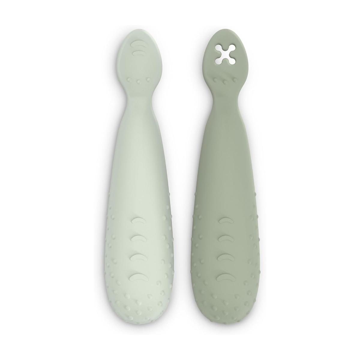 Suavinex Silicone Weaning Spoon Set with 2 Tips - Suavinex