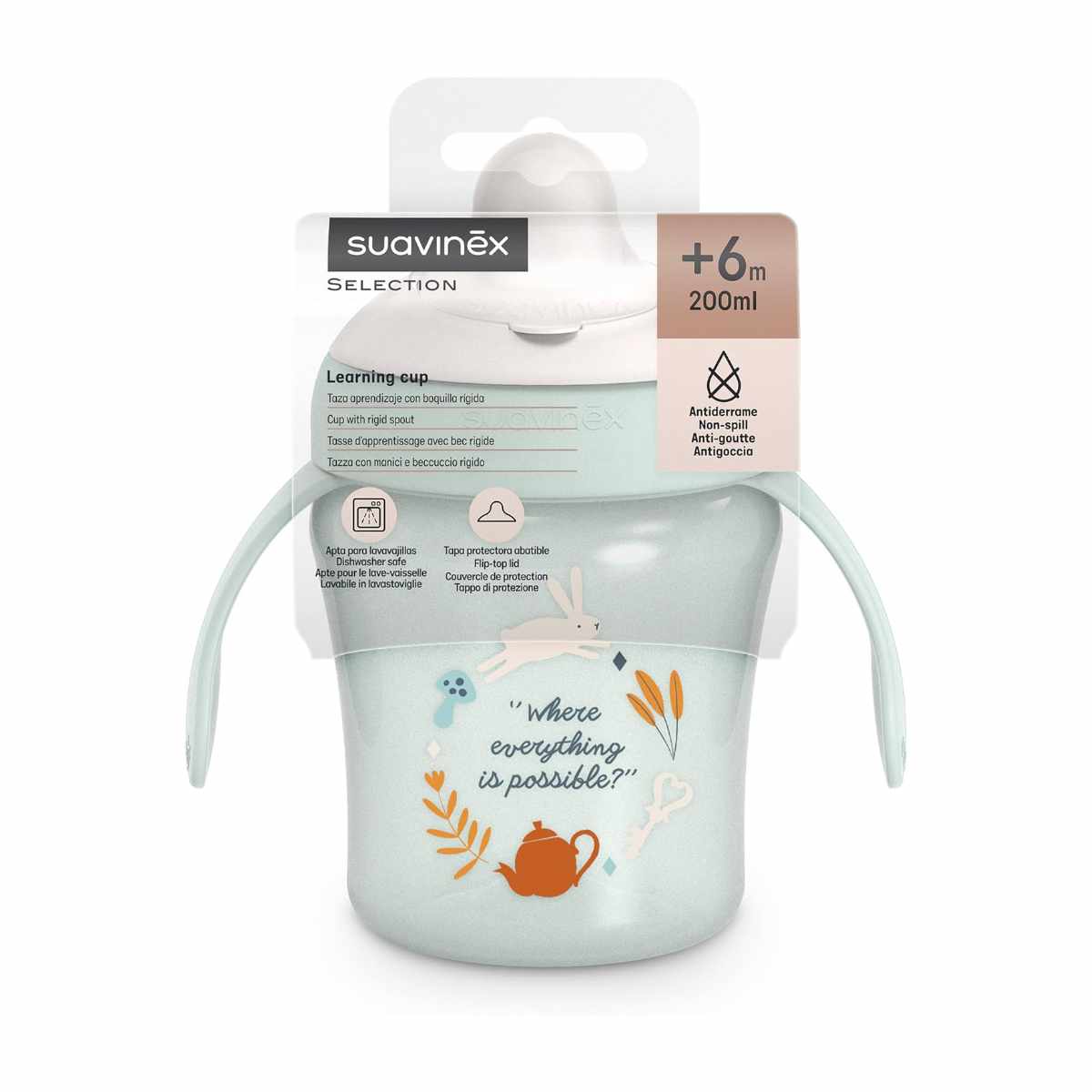 Suavinex Wonderland Learning Cup with Anti-Spill Spout & Removable Handles (6-18 Months) - Suavinex baby product