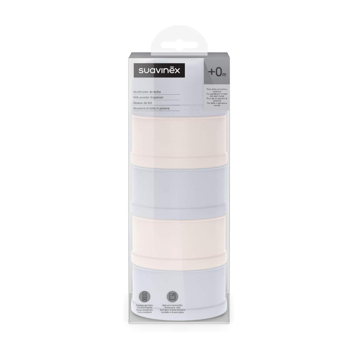 Suavinex Milk Powder & Cereal Dispenser with 4 Stackable Compartments - Suavinex baby product