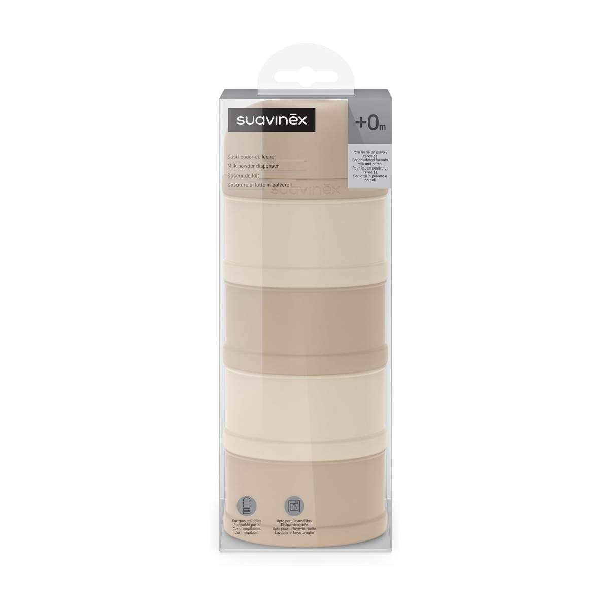 Suavinex Milk Powder & Cereal Dispenser with 4 Stackable Compartments - Suavinex baby product